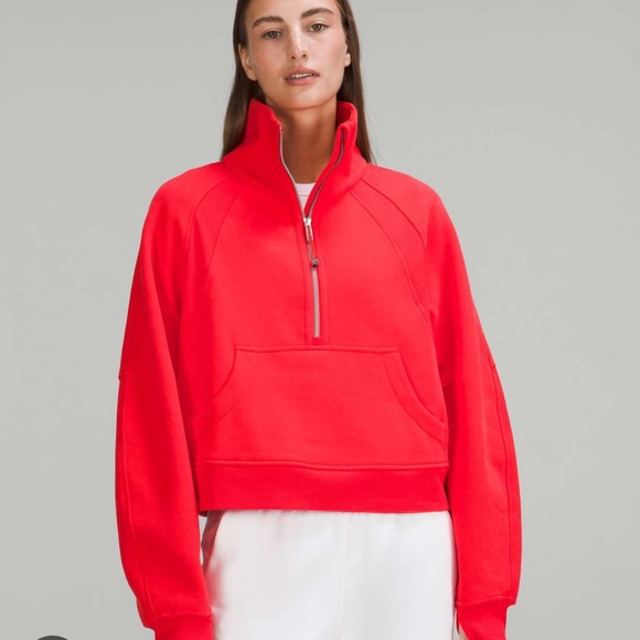 Lululemon Scuba oversized half-zip hoodie 
Carnation Red 
Size xs/s - Picture 6 of 6